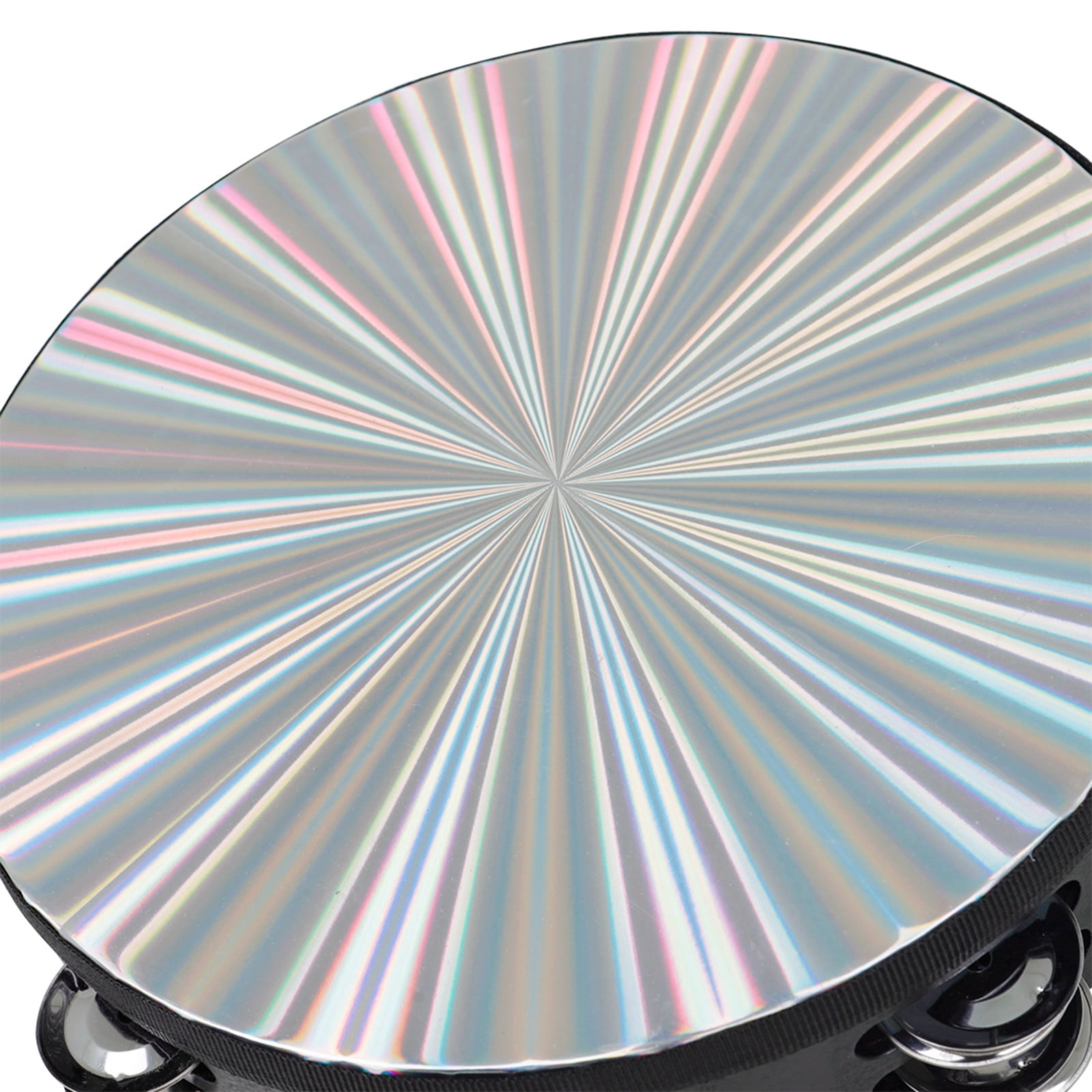 10" Tambourine Double Row Tambourine Handbell Hand Drum Wooden Tambourine for Adults for Parties, Percussion Musical Instrument