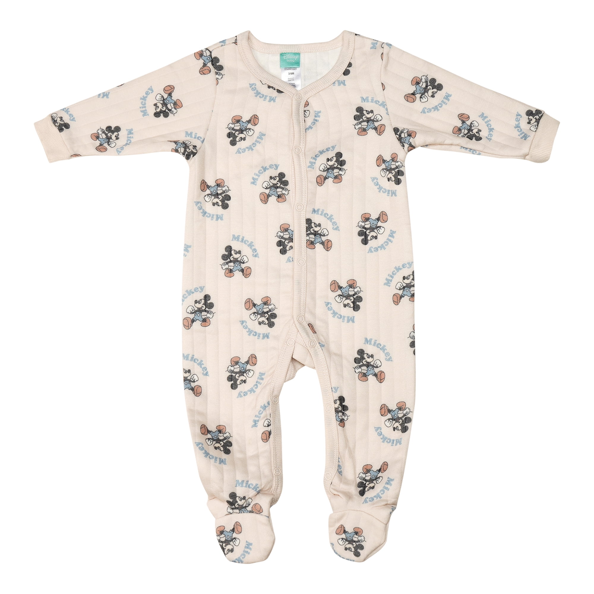 Disney Clothes Baby Boys 2-Pack Quilted Footed Coveralls - Mickey Mouse, Winnie the Pooh and Dumbo (0/3M-6/9M)