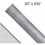 Replacement Screen, Aluminum, 30 in W, 100 ft L, 0.011 in Wire Dia, Bright