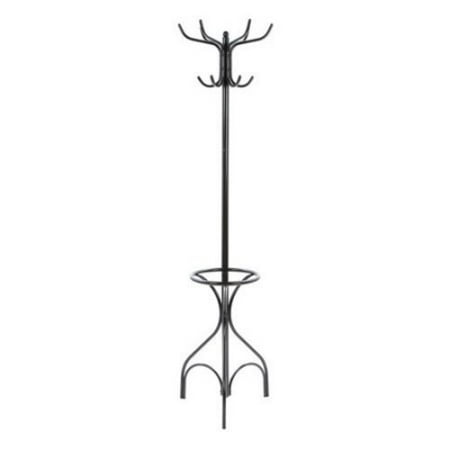 Coaster Company Coat Rack with Umbrella Stand, Black