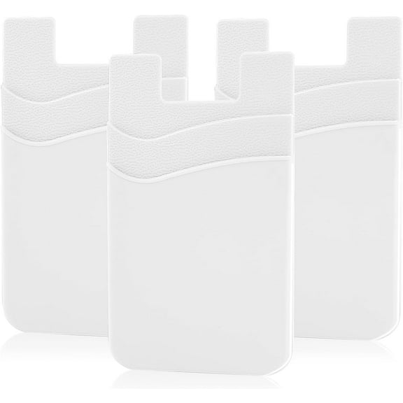 Phone Wallet, Card Holder Silicone Double Phone Pocket 3 Pack