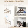 thumbnail image 4 of Shoe Storage Cabinet, Slim Shoe Rack Cabinet with Flip Drawers and Adjustable Shelf, 2-Drawer Shoe Organizer with Tabletop for Hallway, Entryway, 21.25" W x 9.5" D x 32.5" H, WHite, 4 of 8