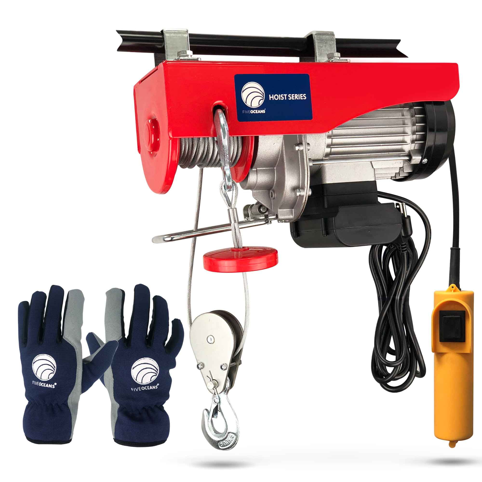 Five Oceans 440 Lbs Electric Overhead Hoist Lift Crane Ceiling Garage