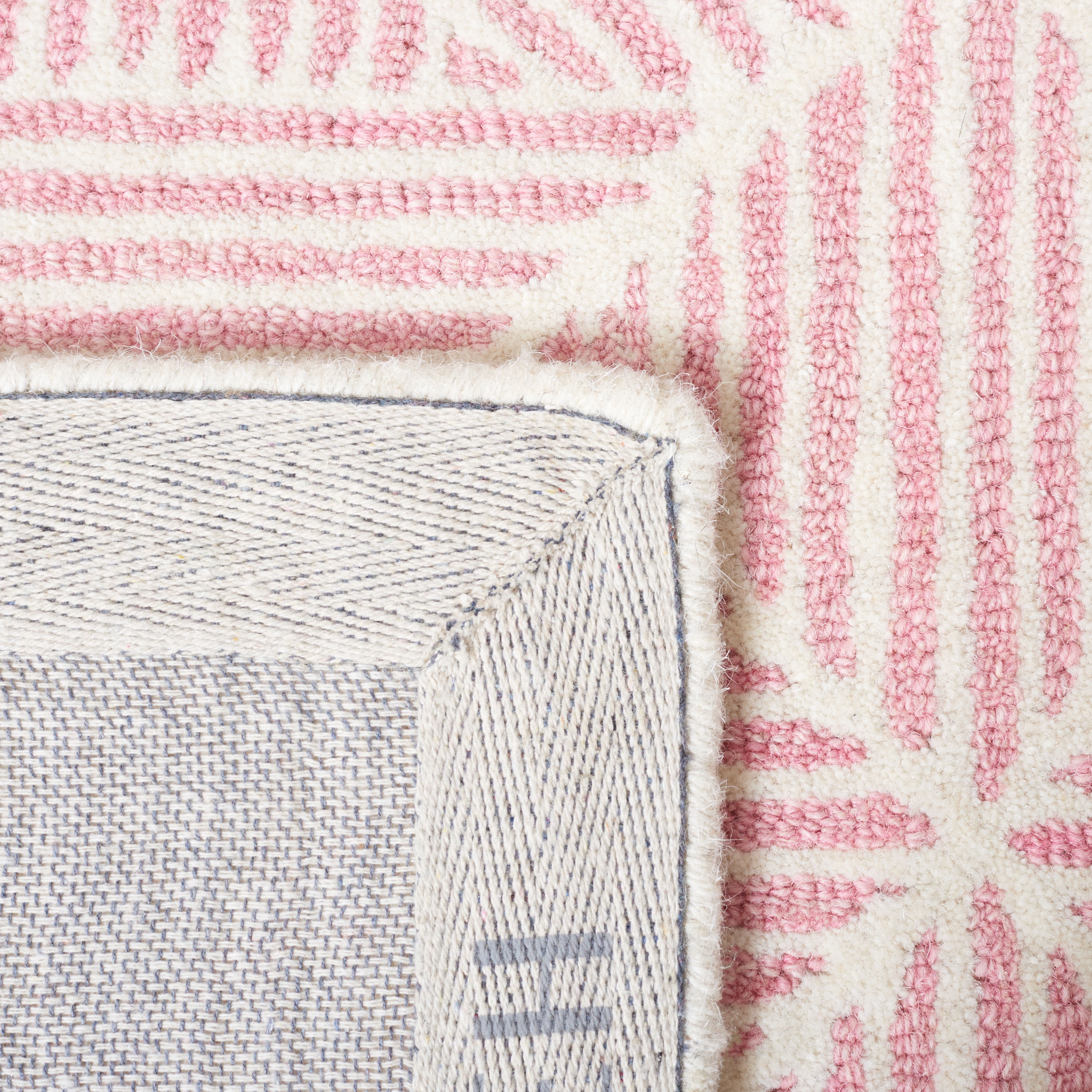 SAFAVIEH Abstract Brock Geometric Runner Rug, Pink/Ivory, 2'3" x 8'