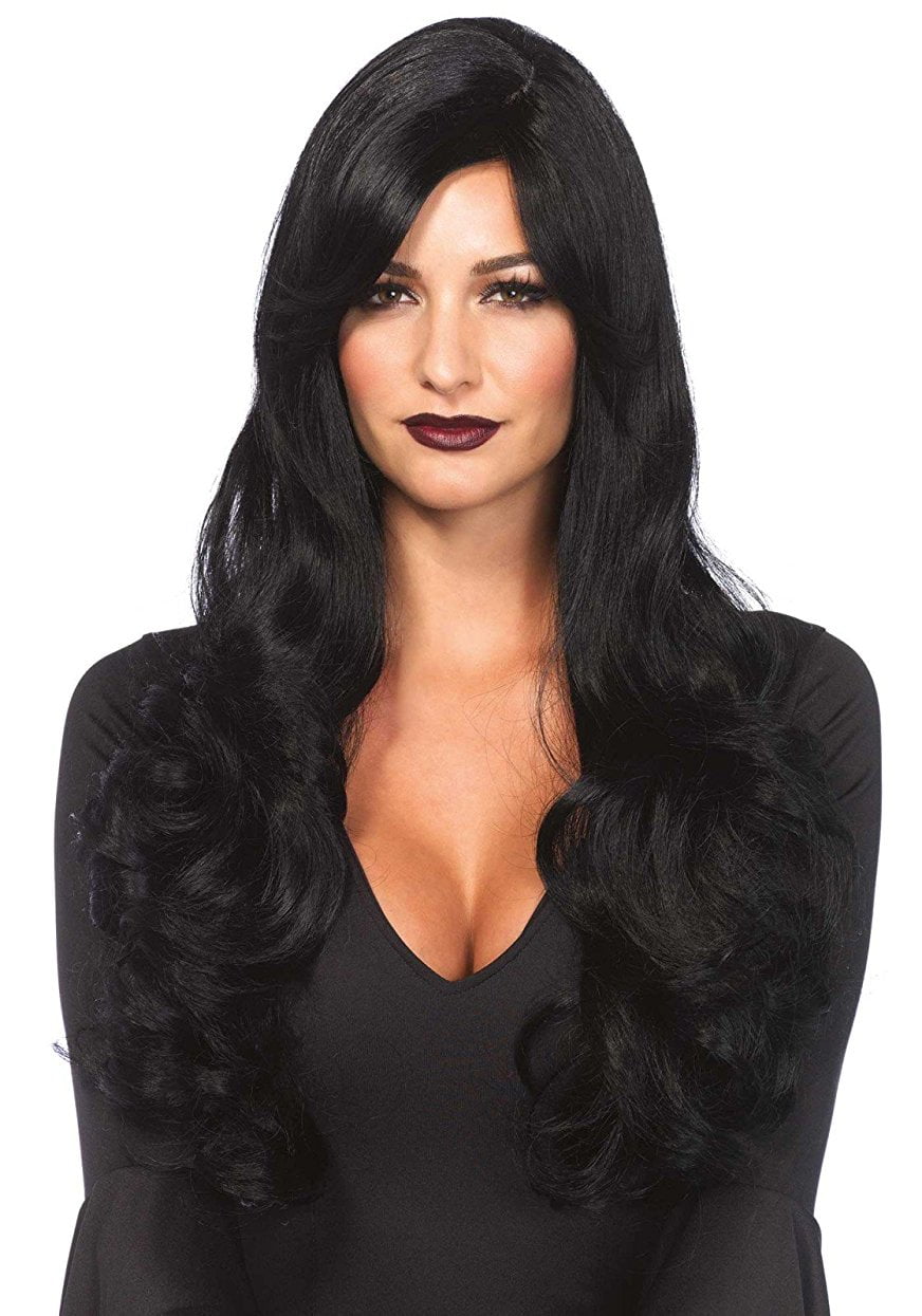 Black Long Wavy Wig Adult Halloween Accessory