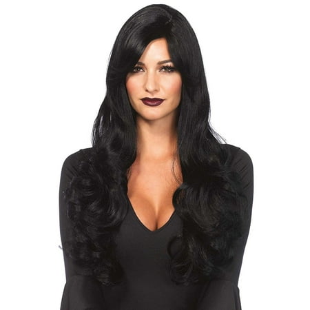Black Long Wavy Wig Adult Halloween Accessory