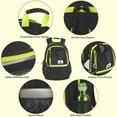 thumbnail image 2 of Trail Maker Multi-Pocket Backpack with Front Mesh Zipper Pocket, Side Mesh Pockets, Padded Laptop Pocket, Rubber Grip Handle & Reflective Trim for Travel, Commute, School & Gym in Black & Neon Green, 2 of 5