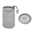 thumbnail image 3 of SunniMix Portable Titanium Cup Lid and Mesh Drawstring Bag for Climbing Traveling BBQ S, 3 of 8