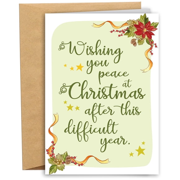 Tarjeta de condolencias navideñas RyYike que te desea paz en Navidad