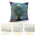 thumbnail image 4 of Shiartex  Mandala Throw Pillow Cushion Cover, Tree of Life Floral Style Mandala Calm Artwork Peace Design Natural Scenery, Decorative Square Accent Pillow Case, Multi-Size, Purple Blue, 4 of 5