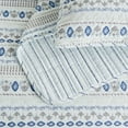 thumbnail image 6 of Floral Stripe Printed Reversible Quilted Coverlet Set with Shams, 2-Piece, Twin / Twin XL Size, 6 of 6