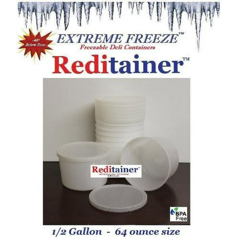 Reditainer Extreme Freeze Deli Food Containers with Lids 32-Ounce 24-Pack