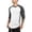 White, variant on Men's Casual Baseball Tee Slim Fit 3/4 Sleeve Performance Top for Hiking and Outdoor Sports