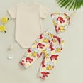 thumbnail image 4 of Gvdentm Baby Boy Clothes 6-9 Months Baby Boy Clothes Boy Outfit Romper Spring Summer Long Pants Set Hat 3PC Outfit Girls|6-12 Months, 4 of 7