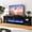 Black, variant on 90" Electric Fireplace TV Stand, Alexa & Wi-Fi Controlled Entertainment Center with Glass Door Cabinets, Fits TV up to 100", 12 Flame Colors & 5 Brightness Levels, Black