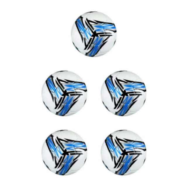 relayinert Versatile Football Made With PVC And PU High Elastic Wide Application PU Training Soccer Ball blue Size 5 5Set
