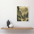 thumbnail image 2 of Gold Miner on Rocky Mountain Range Peaks Landscape Art Print Framed Poster Wall Decor 12x16 inch, 2 of 5