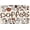 Coffee, variant on Tropical Fruit Placemats Set of 6 Table Mats Table Tableware Place Mats with Non-Slip Heat-Resistant Washable for Dining Home Kitchen Party Indoor