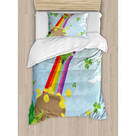 St Patrick S Day Duvet Cover Set Abstract Cartoon Happy