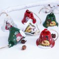 thumbnail image 4 of Cateissary Campanas de árbol de Navidad, campana artesanal de hierro de cáñamo, colgantes tradicionales exquisitos para festivales, colgante de Navidad Kits de decoración para fiestas Blanco Cateissary HA070665-02, 4 of 6
