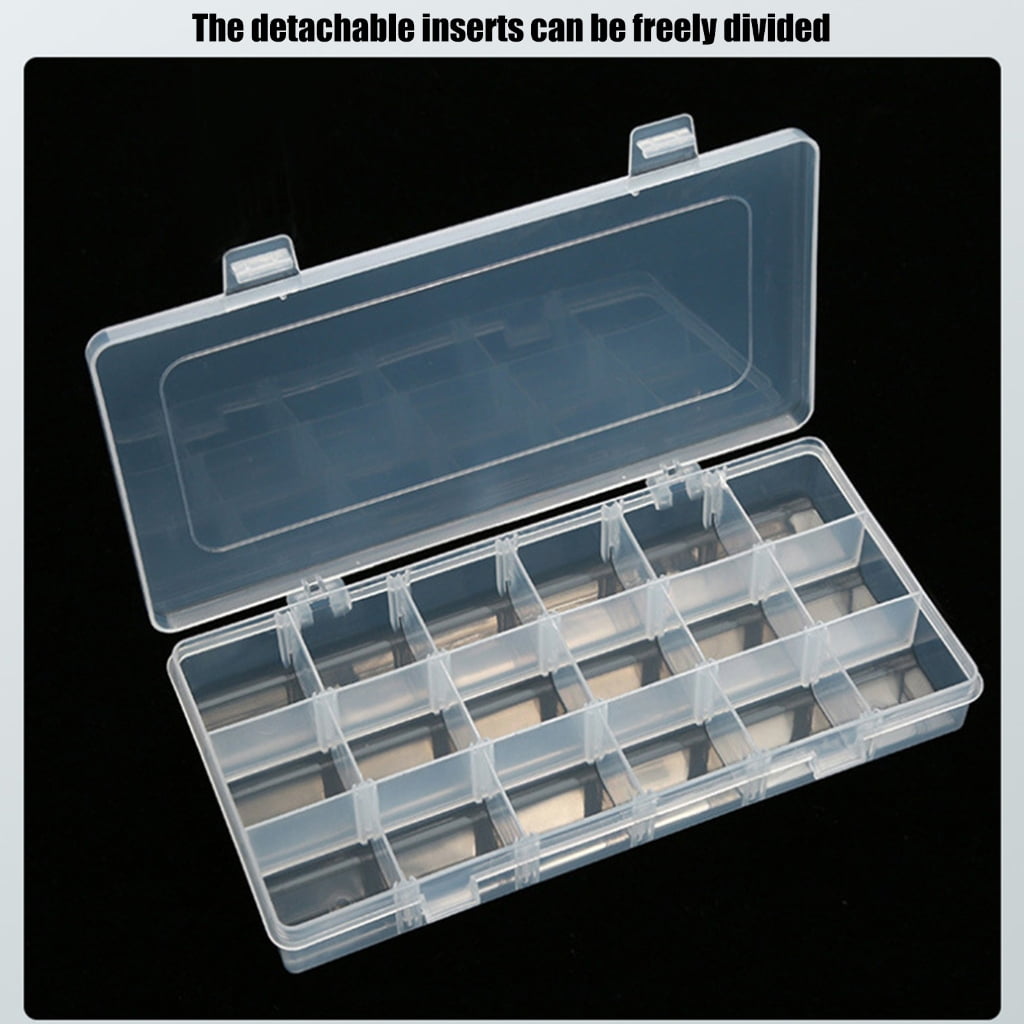 Plastic Box Organizer with Adjustable Compartment, Sewing Organizer, Craft & Art Supply Multipurpose Storage Box