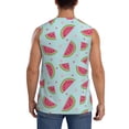 thumbnail image 4 of Uemuo Watermelon Pattern Men's Sleeveless T-Shirt,Muscle Athletic Tank Top, Moisture-wicking Quick-dry Breathable Classic Tee Top for Gym Run Outdoor Sports-X-Large, 4 of 8