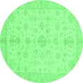 thumbnail image 1 of Ahgly Company Indoor Round Oriental Emerald Green Traditional Area Rugs, 7' Round, 1 of 4