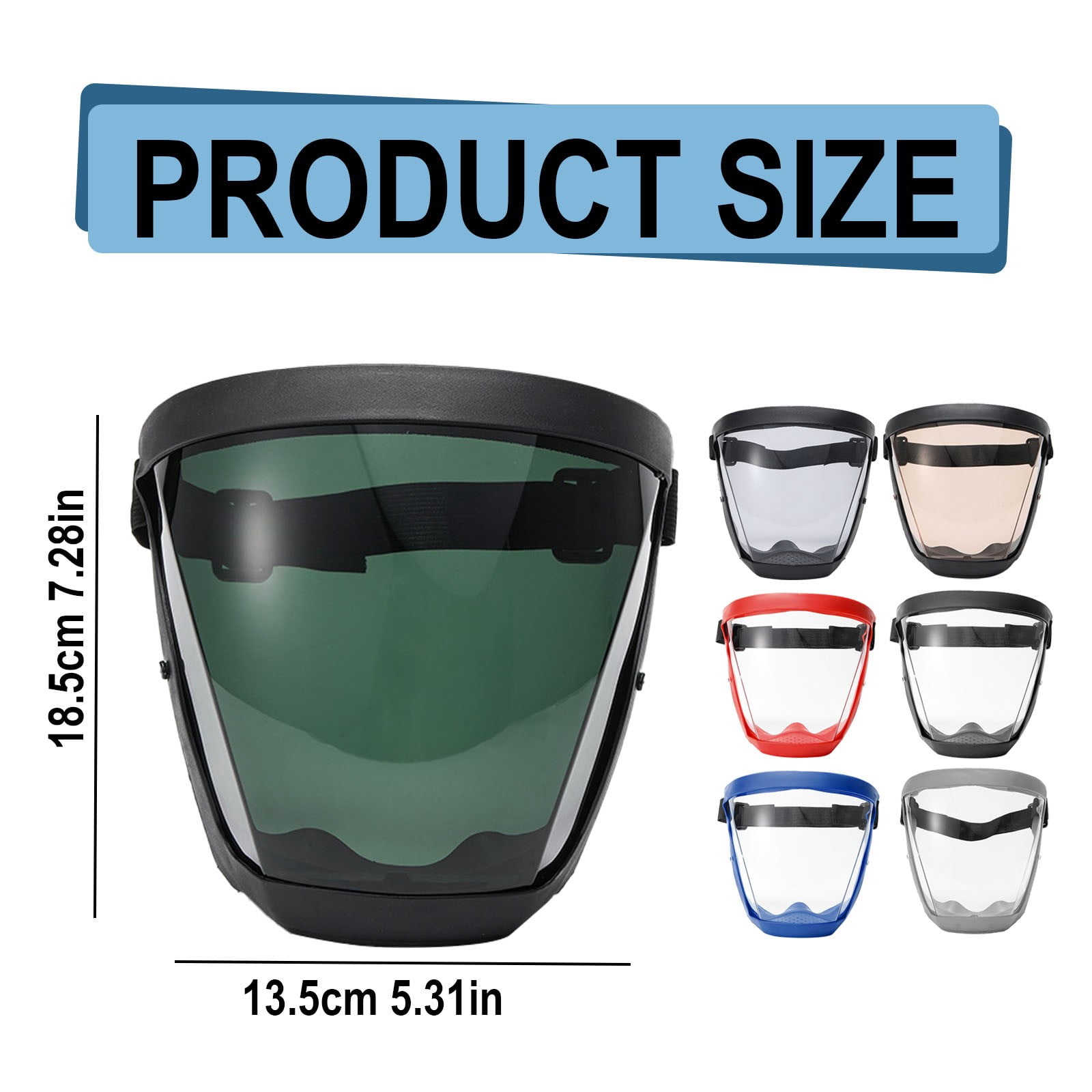 Piwvid Full Coverage Anti-Fog Clear Face Shield, Lightweight Transparent Plastic Safety Visor, Anti-Splash Dustproof Protective Gear for Daily Outdoor and Indoor Public Use