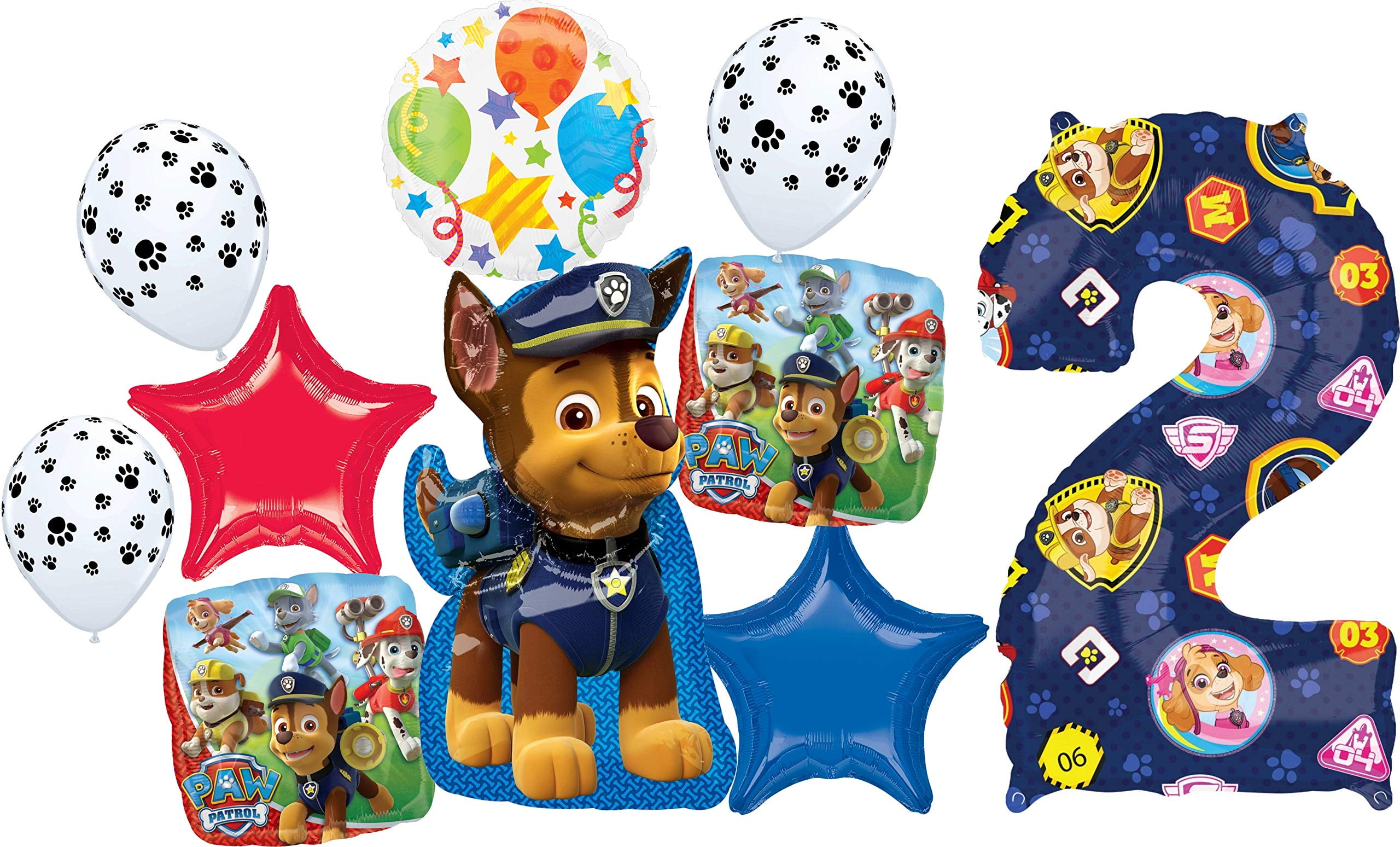 tandpine Erobring bestøve Paw Patrol Party Supplies 2nd Birthday Balloon Bouquet Decorations -  Walmart.com