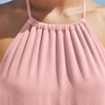 thumbnail image 4 of ClodeEU Women's Halter Neck Sleeveless Backless Maxi Dress,Beach Vacation Summer Dress with Slit Pink,Women's Plus XL, 4 of 7