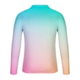 thumbnail image 4 of ZCFZJW Mens Knit Polo Shirts Casual Tie Dye Gradient Print Long Sleeve Classic Polo Shirts Button Down Golf Shirts Loose Fit Henley Tops Multicolor#07 XL, 4 of 4