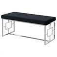 thumbnail image 1 of Best Master Banc en Velours et Acier Inoxydable Noir et Argent, 1 of 2