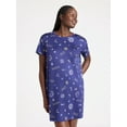 thumbnail image 2 of Joyspun Women's Dreamy Soft Collection Sleepshirt with Short Sleeves, Sizes S/M-2X/3X, 2 of 5