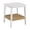 White Side Table, variant on Alaterre Furniture Calais 48 Inch Entryway Bench with Storage Shelf, White