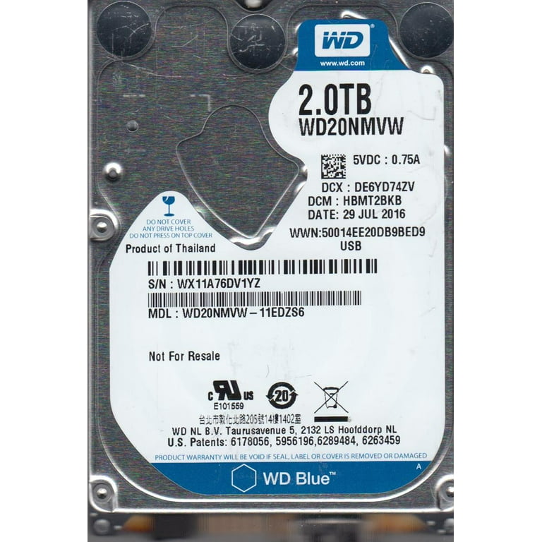 WD20NMVW-11EDZS6, DCM HBMT2BKB, Western Digital 2TB USB 2.5 Hard