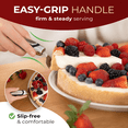 thumbnail image 5 of Orblue Pie Server, Essential Kitchen Tool, Serrated on Both Sides, Great for Right or Left Handed Chef, Stainless Steel Flatware, Cake Cutter, 5 of 9