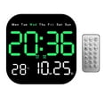 thumbnail image 3 of Reloj despertador digital con alarma y reloj de mesa, control de luz ajustable de 10 niveles. Verde, 3 of 9