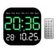 thumbnail image 3 of Reloj despertador digital con temperatura, fecha y semana, reloj de escritorio ajustable en 10 niveles. Verde, 3 of 9