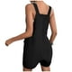 thumbnail image 3 of Mono corto de verano informal con botones para mujer - Poliéster, sin mangas, pantalón corto ancho - S-XXL, 3 of 5