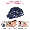 thumbnail image 6 of KLL Hawaiian Style Pattern Shower Cap & Bath Cap for Women,Reversible Oversized Waterproof Shower Caps for all Hair Lengths,Elastic Reusable Bathing Hair Cap, 6 of 6