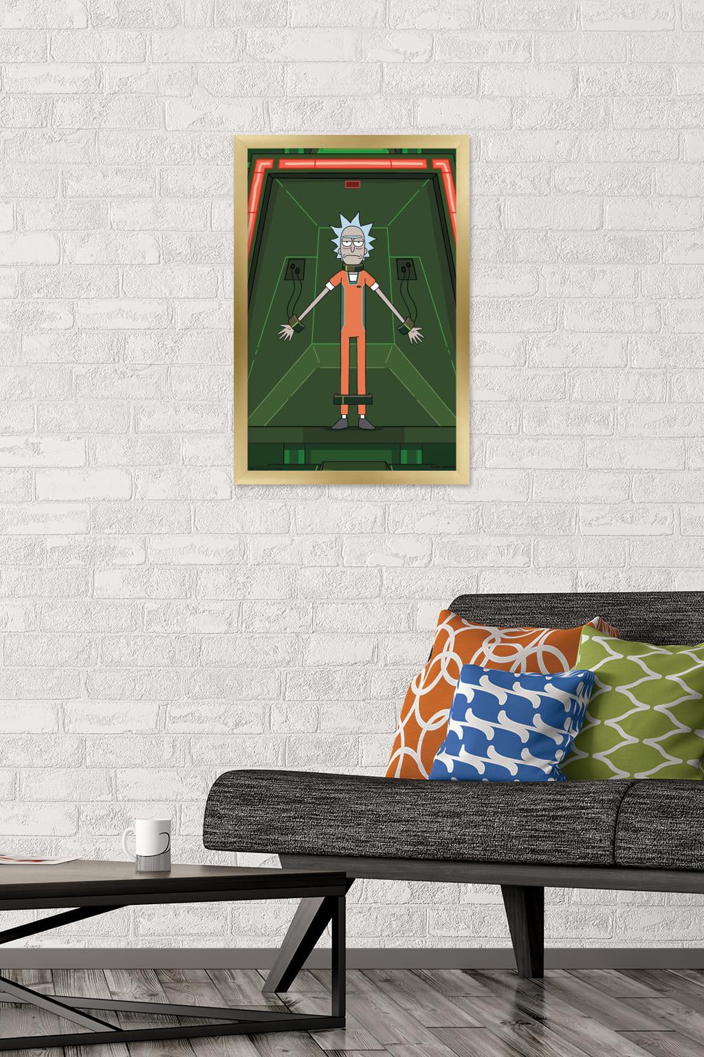 Rick And Morty - Shackled Wall Poster, 14.725" x 22.375", Framed