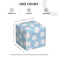 thumbnail image 4 of Lsque Cartoon Sushi Printed Tissue Box Cover Holder, Facial Paper Organizer Dispenser,Square with Bottom Belt, PVC Leather Decorative Organizer, 4 of 8