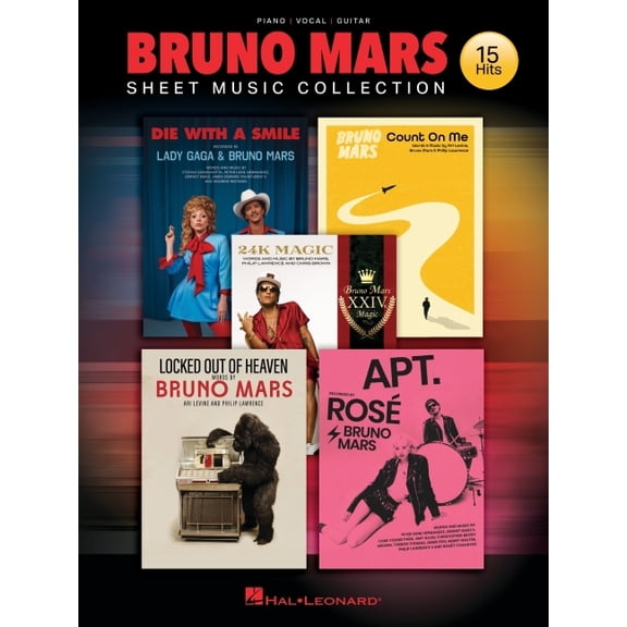 Bruno Mars Sheet Music Collection: 15 of Bruno's Biggest Hits Arranged for Piano, Voice, and Guitar, with Chord Symbols,, (Paperback)