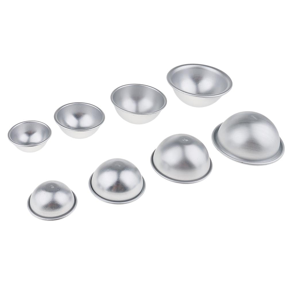 4 Sizes 4 Set Aluminum Molds DIY Sphere Fizzy Balls Soap Molds