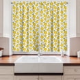 thumbnail image 2 of Ambesonne Lemons Kitchen Curtains, Citrus Fruits Leaves Art, 55"x45", Lime Green Earth Yellow, 2 of 3