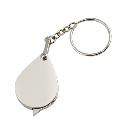 Pocket Magnifying Glass Keychain Jewelry Merchant Reading Hobby Compact Portable Lens Magnifier for Books Newspapers Magazines Indoor Use Adults