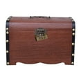 thumbnail image 1 of AMLESO Piggy Bank Decor Memory Hobby Preservation Keepsakes Box Wood Treasure Chest Black, 1 of 8