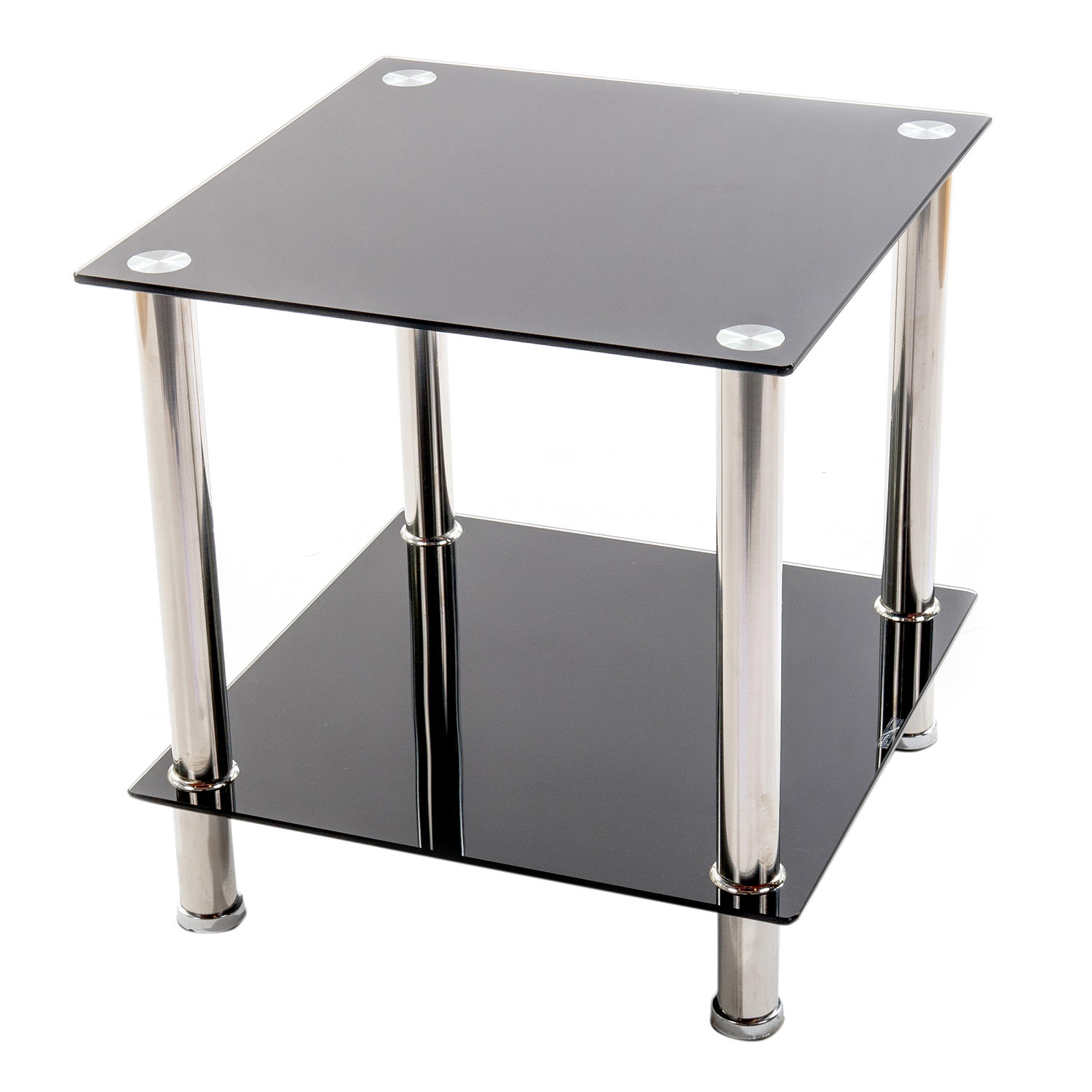 Home Source Black Glass Rectangle Corner Occasional Table - Walmart.com