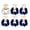 1 white 5 navy blue, variant on Set of 6 Bridal Party Hair Tie Bridesmaid Proposal Gifts Silk Like Fabric