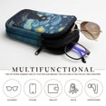 thumbnail image 5 of SEANATIVE Double Glasses Case for Women Men, Neoprene Zipper Eyeglasses Case Anti-Scratch Shockproof Lightweight Eyewear Pouch for Travel Outdoor Office Work, Black Cat Starry Night, 5 of 7